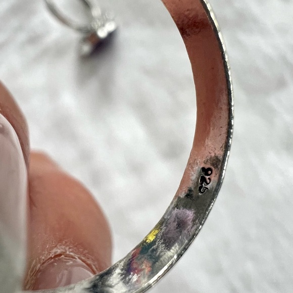 925 Third Eye Lepidolite Heart ❤️ Ring 10.75 - Picture 9 of 10